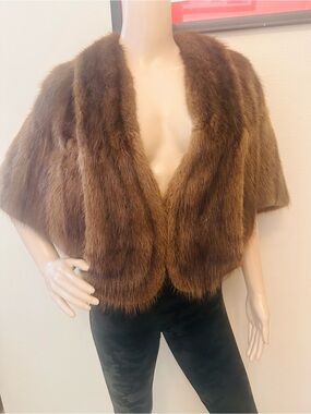 Women's Vintage Mink Short Cape Shrug